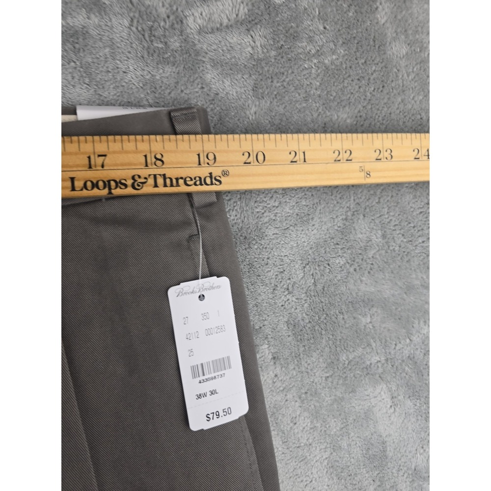 Brooks Brothers Advantage Chino Pants Mens 38x30 Brown Elliot Khaki NWT - Picture 8 of 10